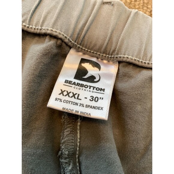 Bearbottom Stretch Chino Pants Mens 3XL Slim Fit Elastic Waistband Comfort Gray - Picture 7 of 7
